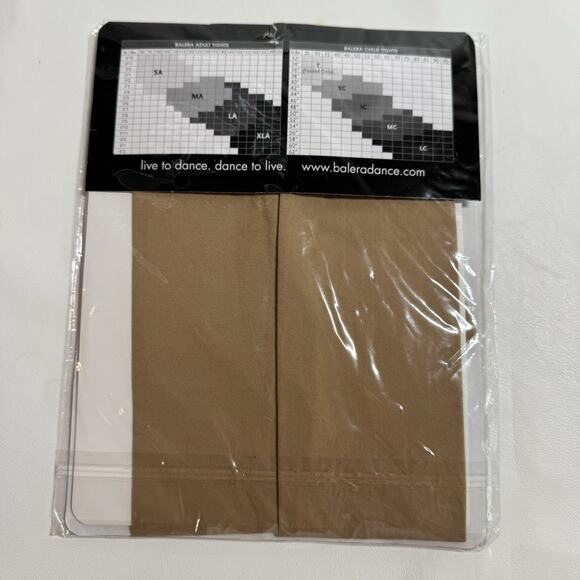 Balera Dance Tights Suntan Child Medium Footed Style T99 MC Girls - Picture 2 of 3